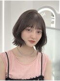 ボブ／レイヤーカット／グレージュカラー／表参道