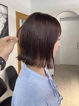 ミーナ バイ アーバン(Meena by urban.) 【Meenaハザマ】ツヤ&まとまる外ハネボブ×ピンクグレージュ