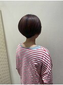 透明感チョコレートブラウン艶カラー×小顔大人マッシュショート