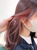 セイドット リー(Say. Ree)&nbsp;Say.ロングレイヤーイヤリングカラーローズブラウンダークレッド