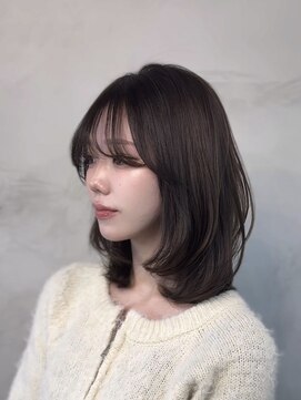 ソアバイリコヘアー(soar by LiCO Hair) 韓国 ミディアムレイヤー/レイヤーカット/ダークブラウン