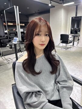 ザシェノンウメダ(THA CHAINON UMEDA) イメチェン/ピンクベージュ/アンブレラカラー/前髪/心斎橋