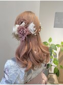 ハーフアップ