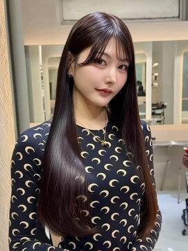 ディーバ 横浜(D.I.E.V.A) 20代30代髪質改善ストレート韓国大人上品艶髪ダークブラウン