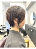 別府ショートボブ顔周りレイヤーカット髪質改善カラー
