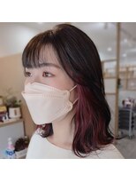 ロッカヘアエジェ(ROCCA hair eje.) グランマッシュチラ見せレッドインナー