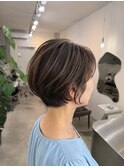 大人丸みショート耳かけひし形ショート30代40代50代60代箕面