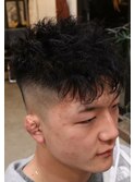 ラフツイストパーマ×フェード