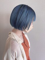 ソーホー ニューヨーク シズオカ(SOHO newyork SHIZUOKA)&nbsp;ハイトーン　ブリーチ　ダブルカラー　ブルー