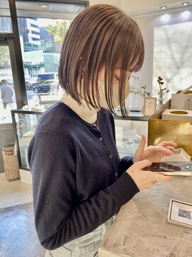 パークレーン アイス イヴェン(park lane ICI yeven) ブリーチなしダブルカラー　切りっぱなしボブ　ボブ/rena