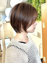 ビューブルー 亀戸錦糸町(VIEW BLUE)&nbsp;美髪シアーカラーピンクブラウンショートカット切りっぱなしボブ