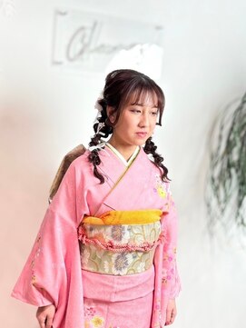 グランツ(GLANZ) 成人式ヘアアレンジヘアセットあみおろし