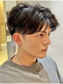 刈り上げセンターパート ニュアンスパーマ フェザーパーマ men's