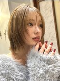 トレンドのレイヤーボブ×シースルーバング