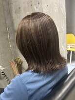 ラック(LUCK)&nbsp;マロンベージュハイライト/船橋/くすみベージュ/細めハイライト