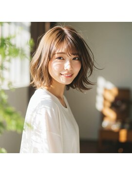 コトナ 越谷店 顔まわりレイヤー×透けバングの軽やかロング【越谷】