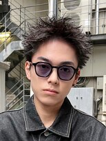 アンサー 渋谷(ANSWER)&nbsp;スパイキーショートツイストスパイラルパーマ短髪ツーブロック