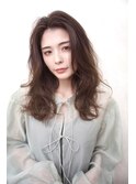 大人上品/韓国パーマ/顔まわりレイヤー/白髪ぼかし/グレージュ