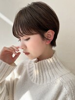 キミトヘアデザインアンドスパ(Kimito Hair design&spa)&nbsp;マッシュショートモーヴピンク　オリーブグレーストレートパーマ