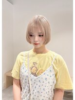 モリオフロムロンドン 大宮店(morio from London)&nbsp;【坪井】ハッシュボブ ×ホワイトブロンド