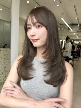 オニキス(ONYX) A153韓国ヘアーレイヤーカットザクザクレイヤーグレージュ