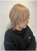 柔らかいミルクティー×ウルフカット