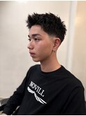 スパイキーショート　テーパーフェード