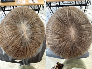 オアシス アン(oasis-un)の写真/白髪を活かすカラーで明るく上品に。伸びても目立たず、傷ませないノンダメージカラー。