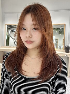 シーク 八王子(CHIC) 韓国レイヤー ハッシュカット オレンジブラウン【八王子】