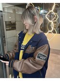 ワンホンレイヤー/ミルクティーブロンド/ダークブルー/栄