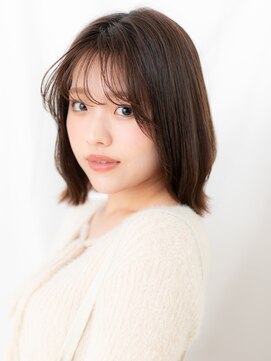ドクターズ サロン ラブ(Dr's Salon LAB) 大人かわいい暖色系カラー切りっぱなしボブディg古河20代30代