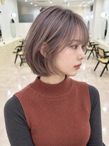 モト 船橋(moto)&nbsp;韓国アイドル上品丸みショートボブ艶髪ラベンダーベージュ船橋