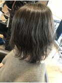 巻き髪デジパ×メッシュ×プラチナアッシュ