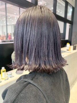 アルバム 銀座(ALBUM GINZA) ラベンダーグレーミディアム_毛先パーマことりベージュ_ba265392