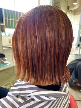 ヘア スパ リゾート リアン(hair spa resort Lien) 外はねボブ　オレンジカラー