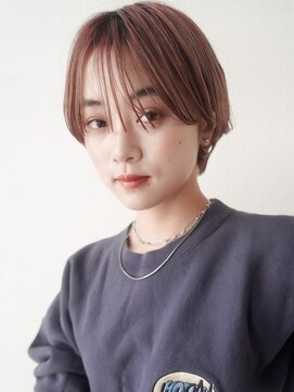 ガーランドツー(Garland 2F) マッシュショート/シースルーバング/ピンクベージュ/池袋