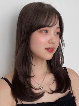 ノイ(noi) 顔周りレイヤーカットくびれヘアミルクティーベージュカラー