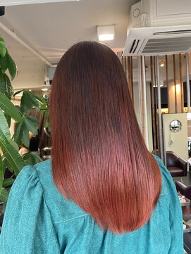 サラジュ 西宮北口店(SARAJU) 【SARAJU 西宮北口店】縮毛矯正/ピンクレッド