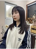 顔まわりレイヤー×ピンクブラウン