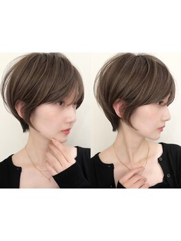 《トレンドを意識した小顔効果のあるカット》可愛くなれる顔周りのおくれ毛やサイドバンクにファン続出☆