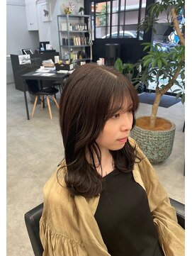 ミンナノポリシー(MIN NANO//POLICY) ナチュラルブラウン/ミディアム外はね