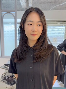 ネウィ ハウオリ 札幌駅前(newi hau'oli) 大人レイヤーカットダークグレージュ/札幌駅TOKIOトリートメント