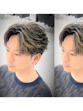 レジット メンズ ヘアサロン(LEGIT MEN's HAIR SALON) フェザーショート×ハイライトメッシュ