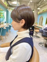 ミニウルフレイヤーカット顔周りカット前髪カットショート/大宮