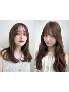 伸びても扱いやすいスタイルに☆[トリートメント/韓国ヘア/透明感カラー/縮毛矯正/レイヤーカット/学割U24]