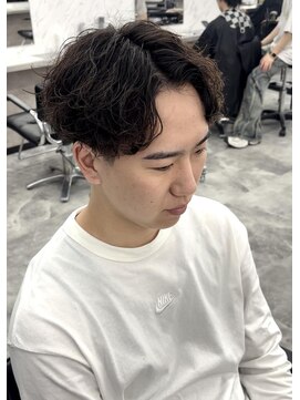 オム ブランシェ(HOMME BLANCHE’) 【Natsuki】アップバングシャドウパーマ