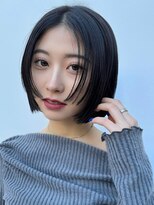 アビー(ABBEY3)&nbsp;シースルミニマルボブショート顔まわり外ハネ切りっぱなしボブ