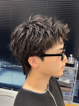 アンサー 渋谷(ANSWER) スパイキーショートツイストスパイラルパーマ短髪ツーブロック