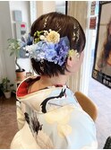 横浜卒業式袴着付けヘアセットショートボブヘアアレンジayaka
