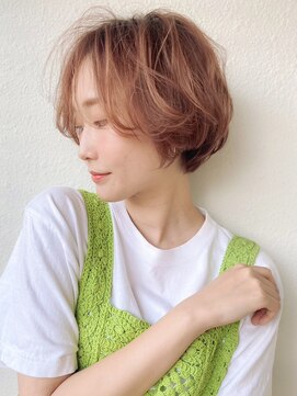 カバーヘア ブリス 川口(COVER HAIR bliss) ゆるふわショート×デジタルパーマ/オレンジベージュp川口